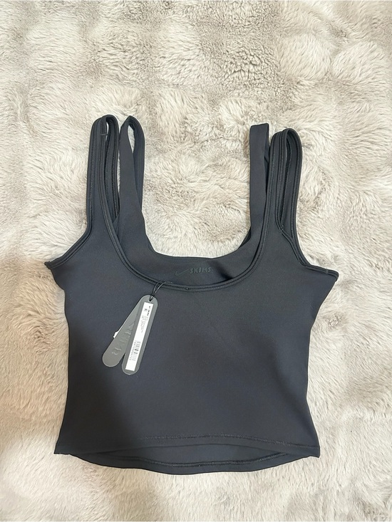 SKIMS Other - NWT NIKExSKIMS SKIMS DOUBLE STRAP SCOOP TANK Size S Obsidian